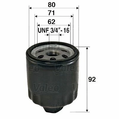Valeo Filtro Olio Motore ad Avvitamento per Veicoli Audi Seat Skoda Volkswagen - Imagen 3 de 3
