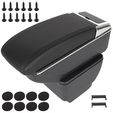 ARMLEHNE MIT AUFBEWAHRUNGSBOX SCHWARZES ECO-LEDER + EINBAUSATZ FÜR MAZDA 2 07-14