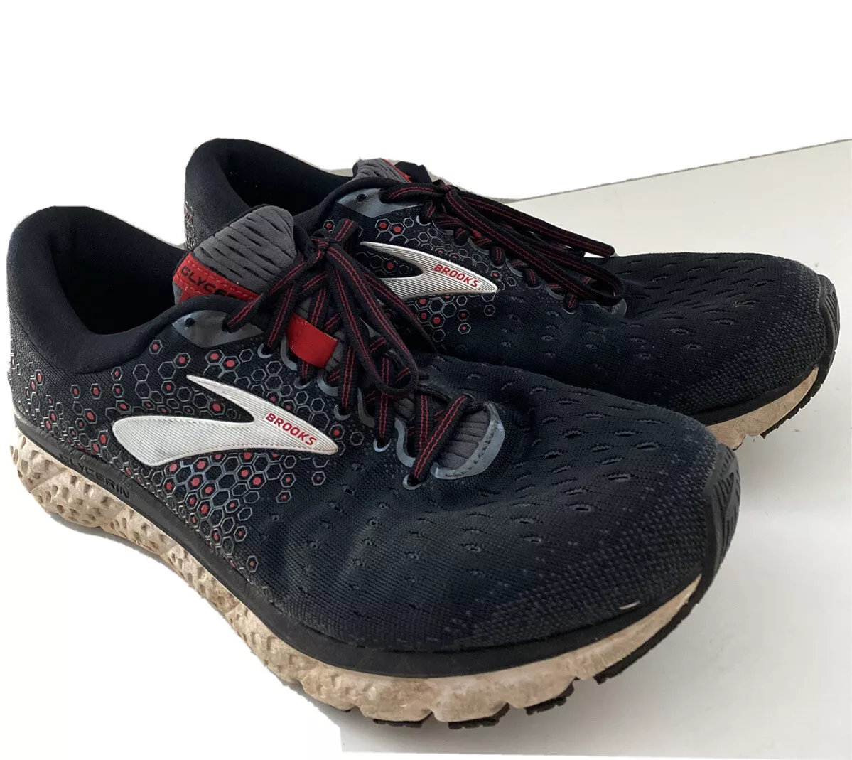 Brooks Glycerin 17 1102961D021 Running Shoes Men s Size 12D Red Black EUC Walk