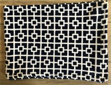 Luvable Friends Navy Blue White Baby Plush Blanket Security Square Trellis