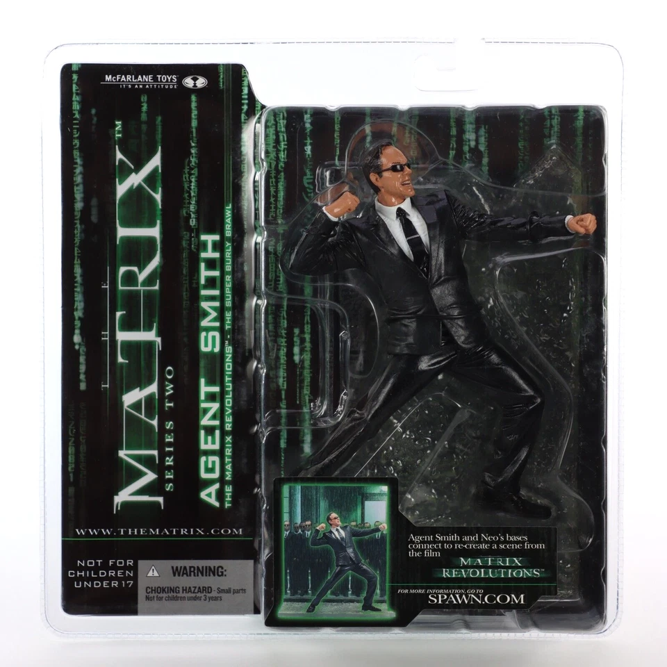 The Matrix Revolutions Agent Smith Super Burly Brawl S2 McFarlane 2003 sellado Foto 2 de 4