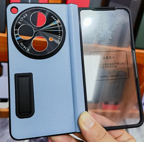 Genuine leather Hinge shockproof Cover stand case + Glass For OnePlus Open - Picture 13 of 29