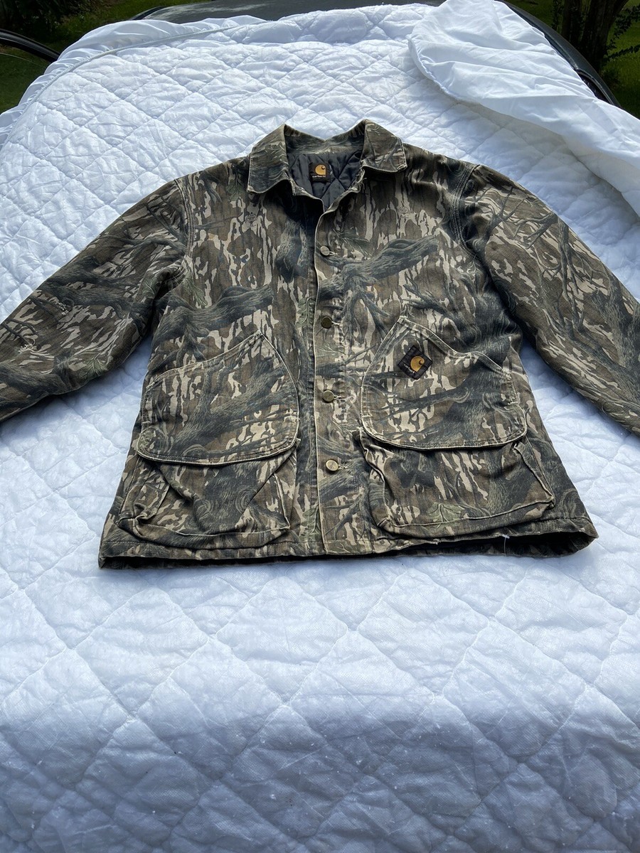 ジャケット・アウター 80s carhartt hunting jacket duck camo M Carhartt 80s Vintage Duck Camo Hunting Jacket CQ103 – Camoretro