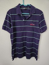 Disneyland Hong Kong Short Sleeve Striped Polo Shirt Mens Large
