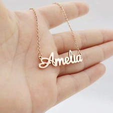 Stainless Steel Personalized Custom Name Necklace Birthday Gift Women Jewelry