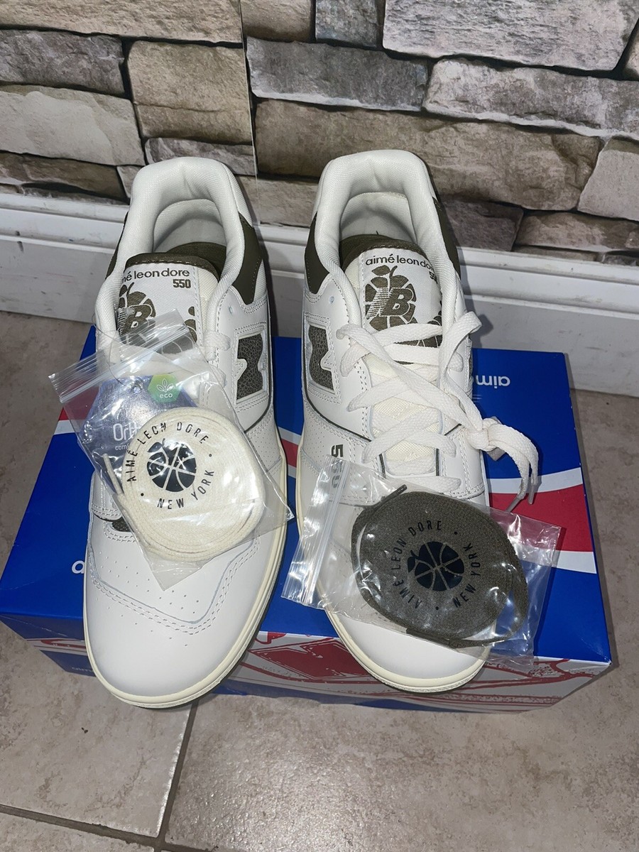Size 10 - New Balance 550 x Aime Leon Dore White - BB550AD1  display picture 1