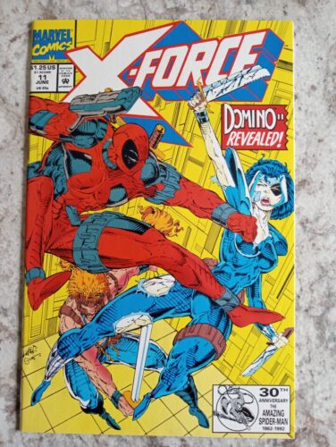 X-Force #11 Deadpool Domino 1st Print VF/NM  Marvel Comics 1992 - Picture 1 of 4
