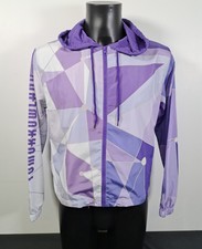 Disney Tomorrowland Windbreaker Purple Wall Shell Jacket Hooded Size Medium