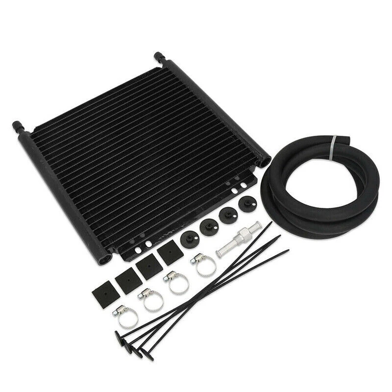 Universal Aluminum 25 Row 8000 Plate and Fin Engine Transmission Oil Cooler Kit - image 3 of 4
