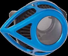 AN Clear Tear Air Cleaner Kit Blue Anodized Harley Fat Boy 02-15