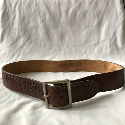 Very Cool HTC Hollywood Trading Company brown Leather Belt Sz S | eBay