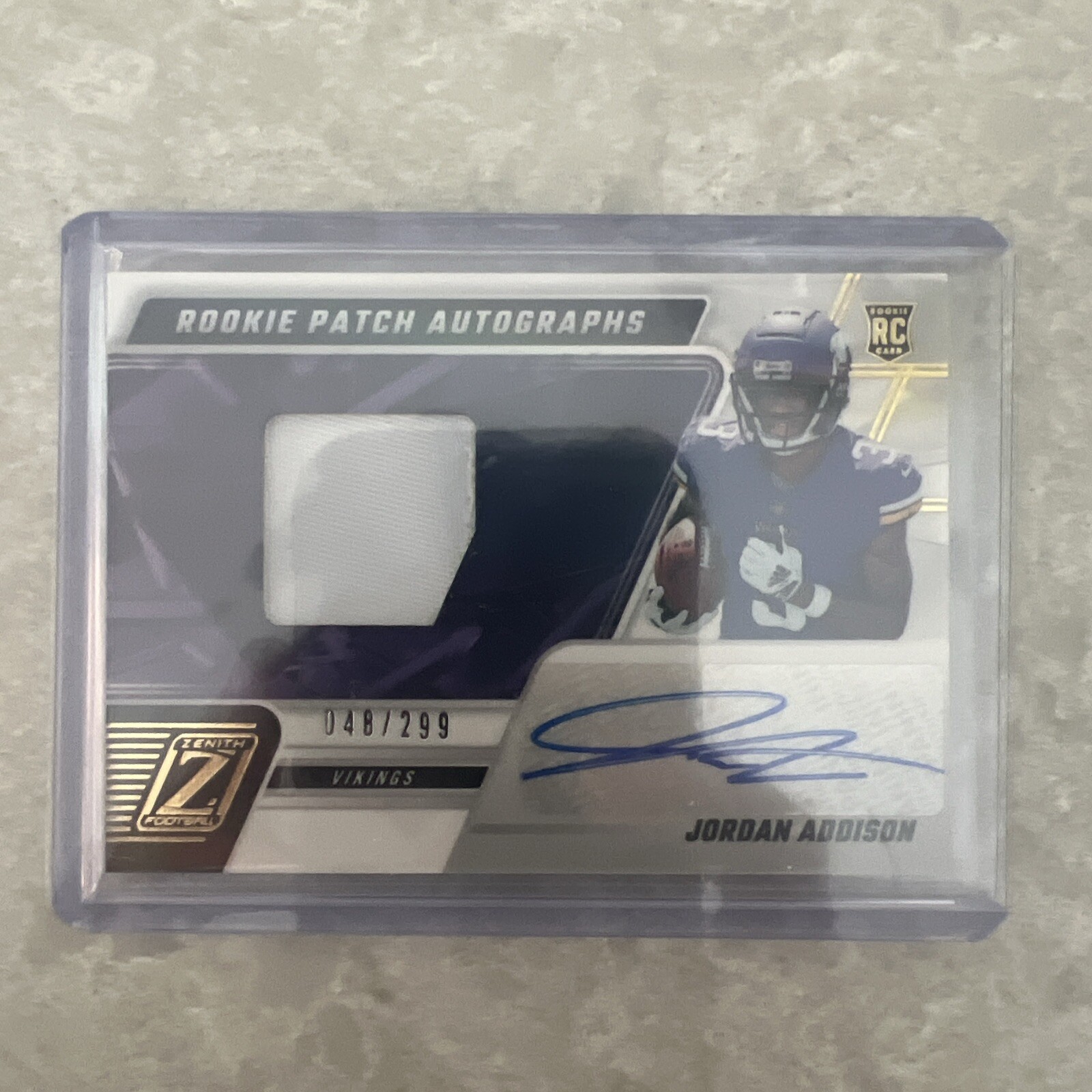 2023 Panini Zenith - Rookie Patch Autographs #220 Jordan Addison /299