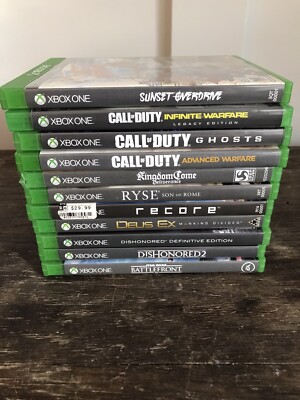 XBOX One Lot of 11 Games Assorted Titles Call Of Duty Kingdom Come Recore Dues +