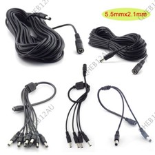 DC 5.5x2.1mm Male to Female Extension Cord CCTV LED strips Power Cable 19H