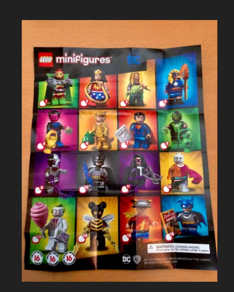 LEGO Minifigures CHECKLIST - Choose Your Series list | eBay
