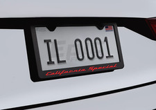 Red Gt Cs California Special Black Metal License Plate Frame With Screws Caps