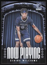 2021-22 Panini NBA Hoops Now Playing Ziaire Williams RC #10 Memphis Grizzlies