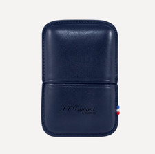 S.T. Dupont Blue Leather Lighter Case Pouch  Line 2 Or Gatsby 183073 New In Box