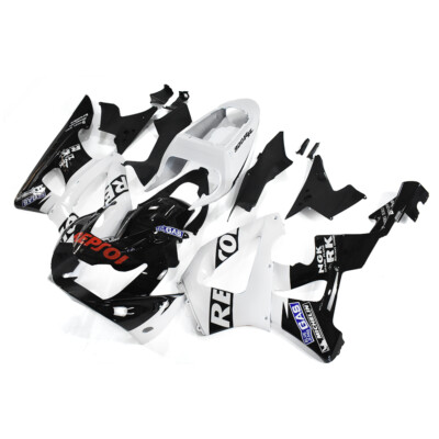 Injection White Black Fairing Kit for 2000 2001 Honda CBR900RR Plastic Bodywork