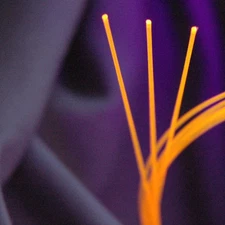 FIBER OPTICS, .010 ORANGE 1 FOOT  SHIPS 1ST CLASS SAME DAY!