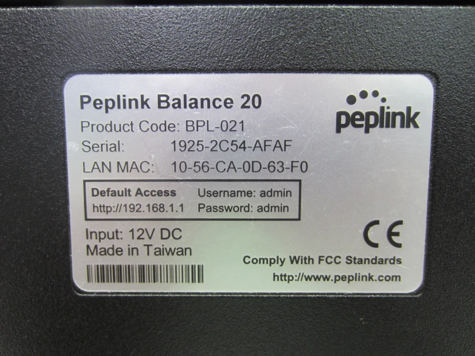 Peplink Balance 20 (BPL-021) 4 port GE LAN Switch 4G LTE/3G Modem 150Mbps - Image 4 of 4