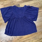Jessica Simpson Girls Sammi Batwing Flounce Top Size Large Blue Boho — photo 4