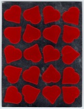 Vintage Hallmark Sticker FOIL VALENTINE HEARTS 1 Sheet Scrapbooking SD4