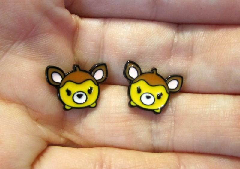 Bambi Earrings Deer Fawn A - Hypoallergenic