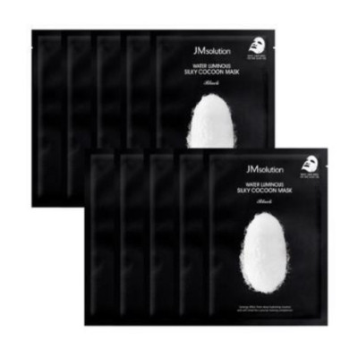 JMsolution Water Luminous Silky Cocoon Mask Black 10sheets Moisturizing K-Beauty