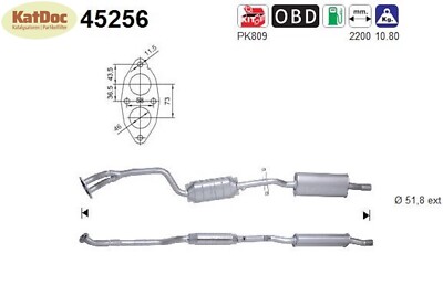  Katalysator BMW 3er E46 316/318, i/Ci/ti, 1.8/2.0, 85/100/105/kW, Euro 4