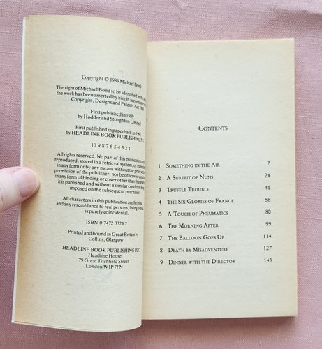 Monsieur Pamplemousse Aloft by Michael Bond, 1989, Paperback - Picture 4 of 12