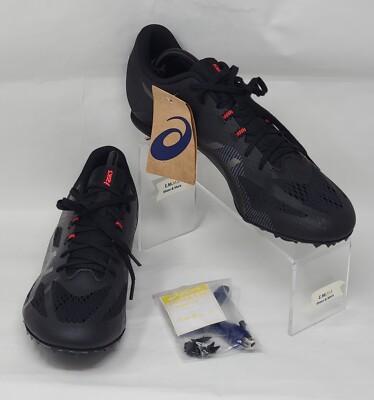 ASICS • Adult Men\'s Black/Gunmetal Hyper MD 8 Track Spikes NIB Including Spikes HYPER MD 8 | Unisex | Black/Gunmetal | Track & Field Shoes  main image 4