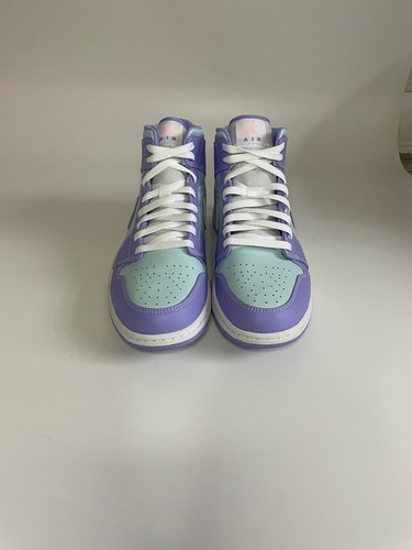 Size UK 10.5 - Jordan 1 Mid Purple Aqua - Picture 6 of 8