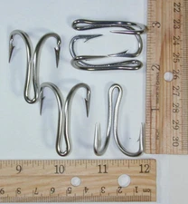 10 5/0 7982 SS Double Prong Tuna dorado hardbait trolling Lure hooks