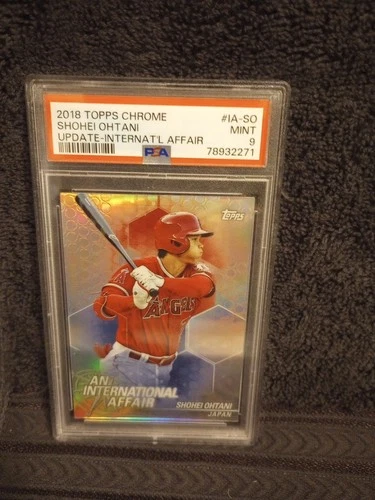 2018 SHOHEI OHTANI TOPPS CHROME UPDATE #IA-SO RC INTERNATIONAL AFFAIR PSA 9 MVP!