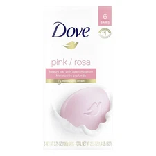 Dove Pink Beauty Bar 4.7 Oz Pack of 12 Moisturizing Skin Cleaning Agent