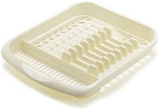 Image of Addis Large Kitchen Sink Dish Drainer Plate Rack Holder Plastic Cutlery Storage