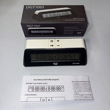 DGT 1001 Universal Game Timer Digital Chess Clock Black/White