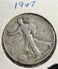 1947  50C Walking Liberty Half Dollar. 90% Silver. #1619