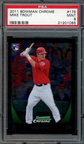2011 Bowman Chrome #175 Mike Trout MINT PSA 9 Los Angeles Angels 1085