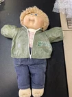 Vintage Cabbage Patch Kid Doll Blonde Hair Blue Eyes, Signed, Damaged Birth Cert
