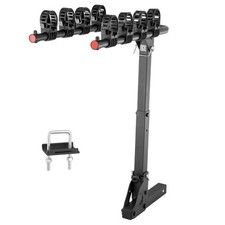 Hitch Mount Bike Rack, 4-Bike Carrier Rack, for Car, SUV, Truck, Black
