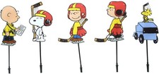 Peanuts Lighted Pathway Markers Holiday Outdoor Yard Decor Hockey Multicolor