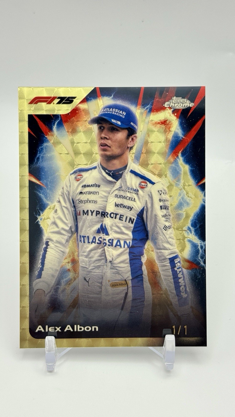 Alex Albon 2025 Topps Chrome Formula 1 – Ultrasonic Superfractor 1/1
