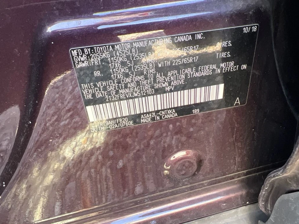 PEDAL, BRAKE/CLUTCH 781100R130 2018 TOYOTA RAV 4 Foto 4 de 4