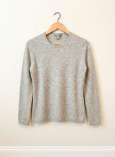 Charter Club Women s 100 Cashmere Crewneck Sweater Gray Medium