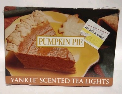 Yankee Candle Pumpkin Pie Scented Tea Lights Open Box Of 8 Fall Holiday 