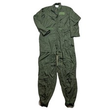 Vtg Summer Flying Coveralls Fire Resistant CS/FRP-1 Size 42 Long Green Lion 42L