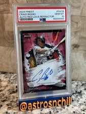 2024 Topps Finest - Finest Autographs Craig Biggio Red /5 Refractor Auto PSA 10