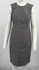 Marc Jacobs Gray Houndstooth Print Sleveless Sheath Dress sz 4